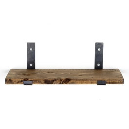 Hanah Home Estantería Decorativa de Pared Lam007 en Negro y Nogal